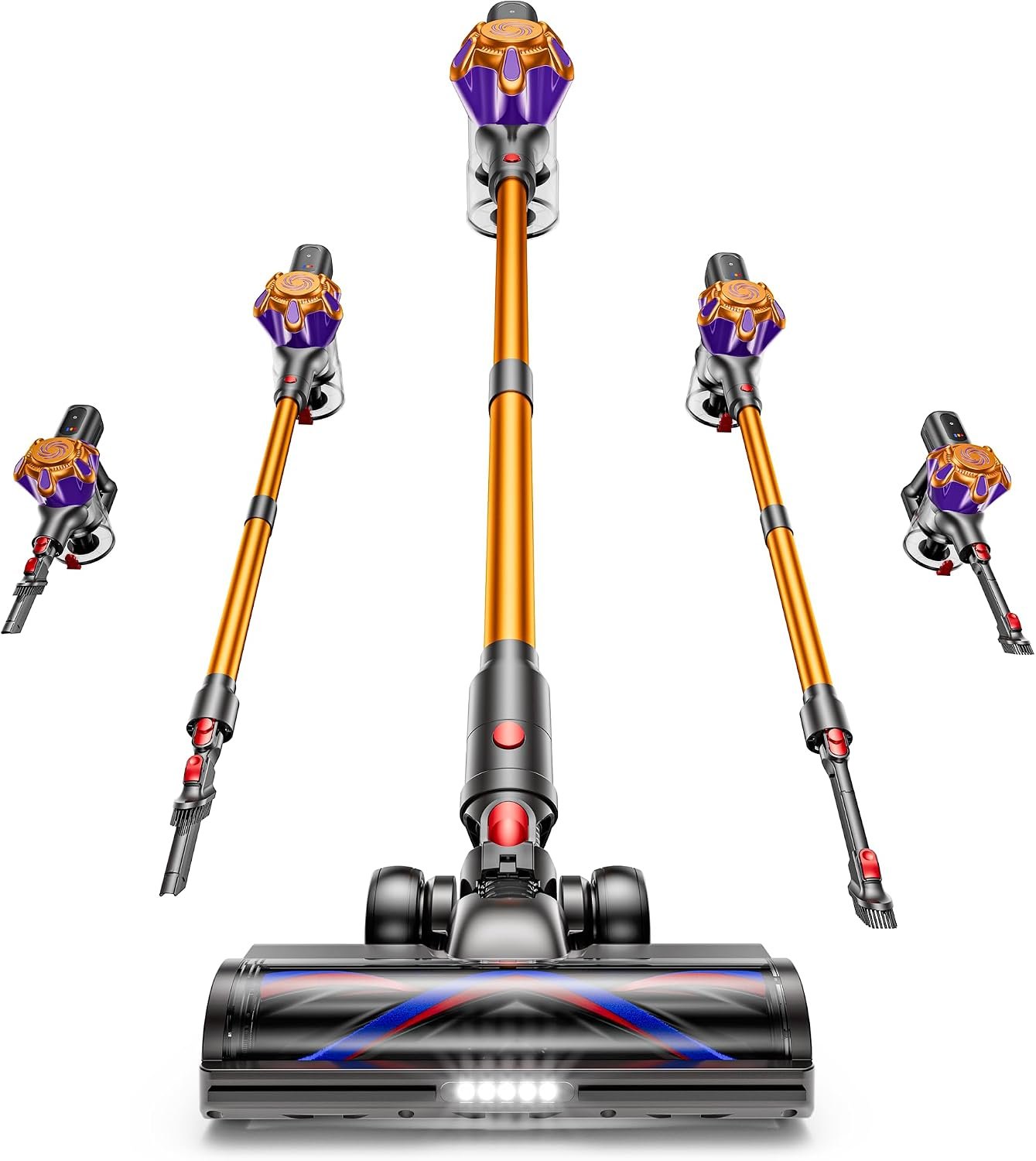 71uU0naAwHL._AC_SL1500_ Cordless Vacuum Cleaner, 580W 50Kpa Powerful Stick Vacuum with 65 Mins Runtime,Anti-Tangle, Self-Standing, Rechargeable,Lightweight Vacuum Cleaners for Home Hardwood Floor Carpet Pet - Image 1