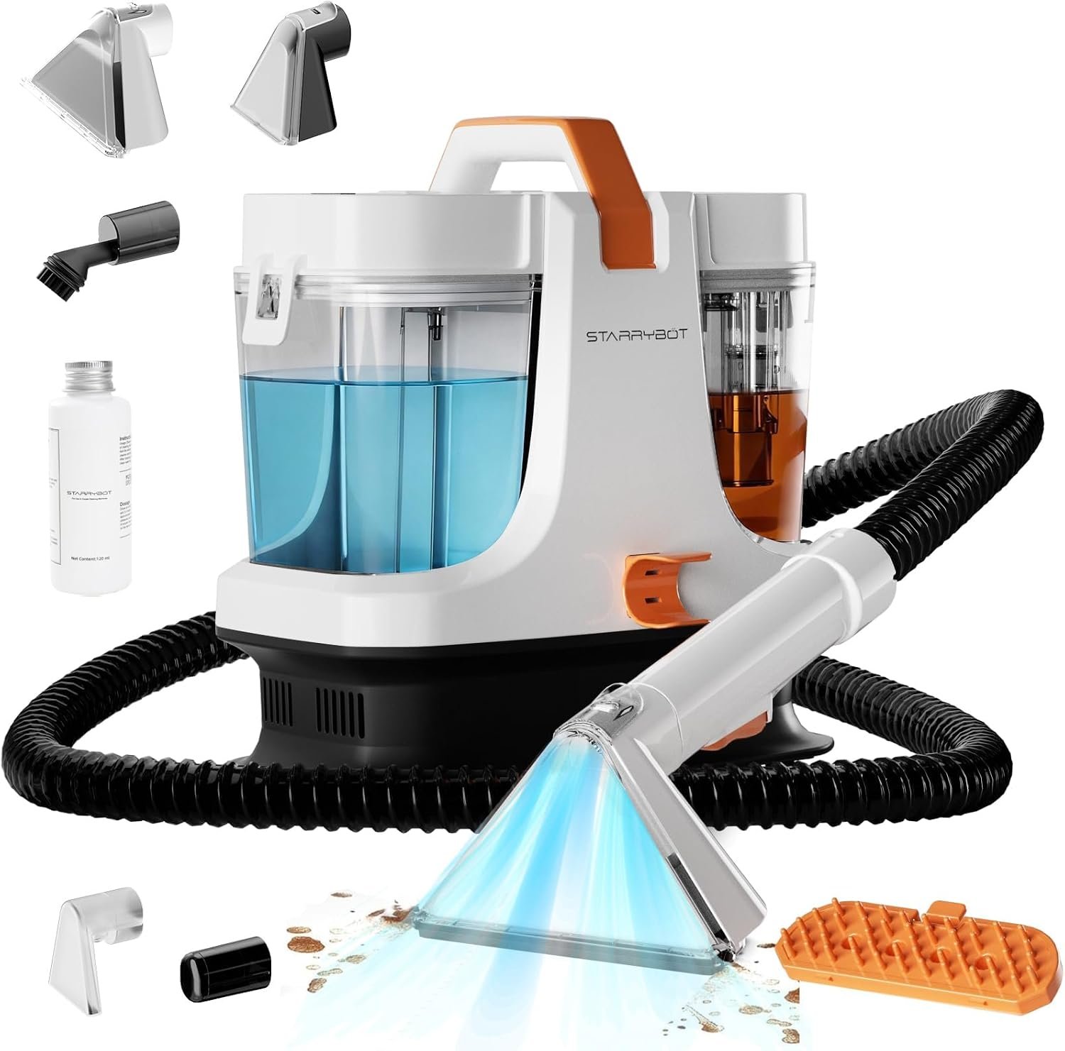 71uWJC4R3yL._AC_SL1500_ Starrybot Upholstery Cleaner Machine, 18Kpa Pet Stain Extractor(white) - Image 1