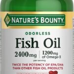 Nature's Bounty Odorless Fish Oil, 1200mg Omega-3 per Serving Including EPA & DHA, Supports Heart Health, Purified to Eliminate Mercury, Coated Softgels, Gluten Free, No Shellfish, 90 Ct