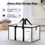 ukeetap 8 Pack Extra Large Clothes Storage Bins with Lids, Clear - Image 4