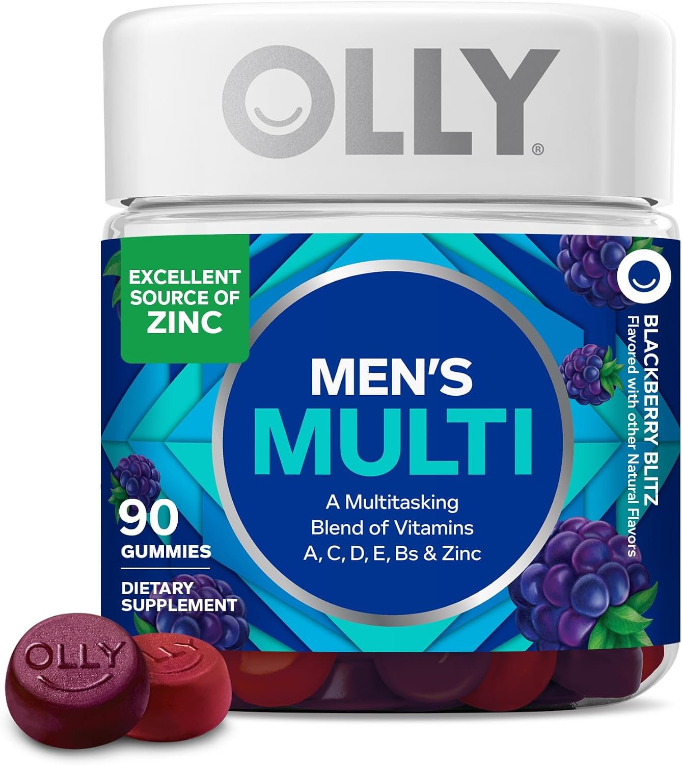 71vmOsH9LgL._AC_SL1500_ OLLY Men's Multivitamin Gummy, Supports Overall Wellness,* - 90 Count - Image 1