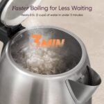 Cosori Stainless Steel Electric Kettle, No Plastic Contact with Water, 1.7L - Image 3