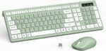 Wireless Keyboard and Mouse Combo Silent for Office and Home(Avocado Green)