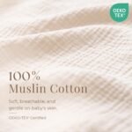 Konssy Muslin Nursing Cover Up for Breastfeeding with Rigid Hoop - Image 3