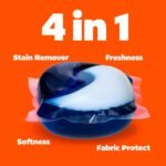 Tide PODS Laundry Detergent Soap with Downy 4-in-1 Stain Remover Freshness Softness Detergent pacs, April Fresh Scent, 32 Count - Image 3