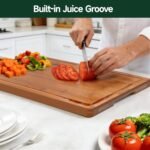 3-Piece Set Deep-Carbonized Bamboo Cutting Board for Kitchen, Carbonized - Image 4