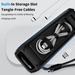 YWXTW Silicone Case for Anker Laptop Power Bank (25,000mAh/165W) - Shockproof Drop-Resistant, Built-in Cable Storage | Non-Slip Grip, Hidden Dust Plug Protective Cover for Anker Power Bank 165w - Image 4