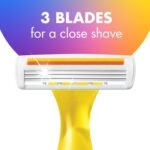 BIC Soleil 3 Colors Women's Disposable 3-Blade Razors, Aloe Vera Strip, College Dorm Room Essential, Shower Caddy and Toiletry Bag Ready, 14-Pack - Image 3
