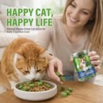 Freeze Dried Cat Grass Treats for Indoor Cats - Chicken & Wheatgrass Dice for Hairball Control & Dental Care, Grain Free High Protein Training Rewards, Digestive Support Cat Snacks (120g) - Image 2