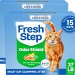Fresh Step Advanced Odor Shield Clumping Cat Litter with Gain, 18.5 lb, 2Pk