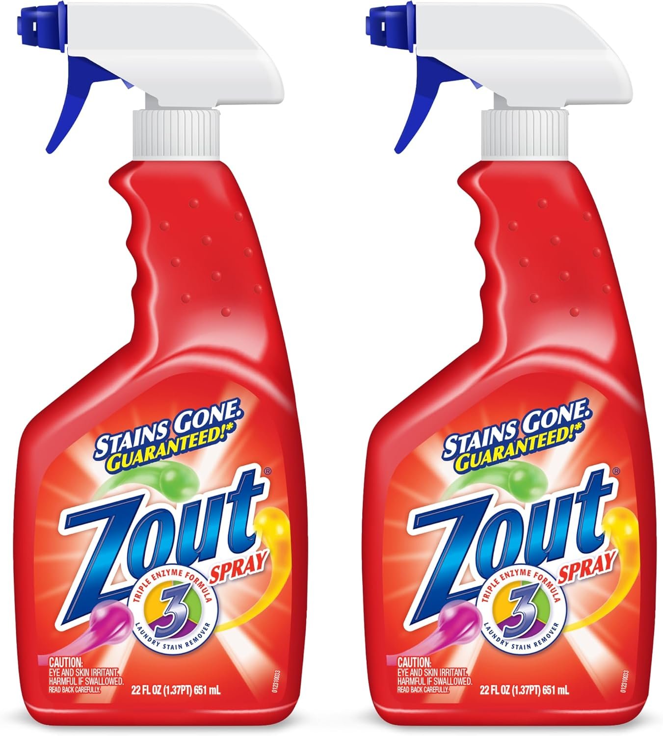 81-YGuRIQUL._AC_SL1500_ Zout Laundry Stain Remover Spray, Blood, Grass & Oil Stains, 22 oz, 2-Pack - Image 1