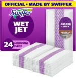 Swiffer WetJet Hardwood Floor Cleaner Spray Mop Pad Refill, Bathroom Cleaning Supplies, Hardwood Floor Cleaner, Multi Surface, 24 Count