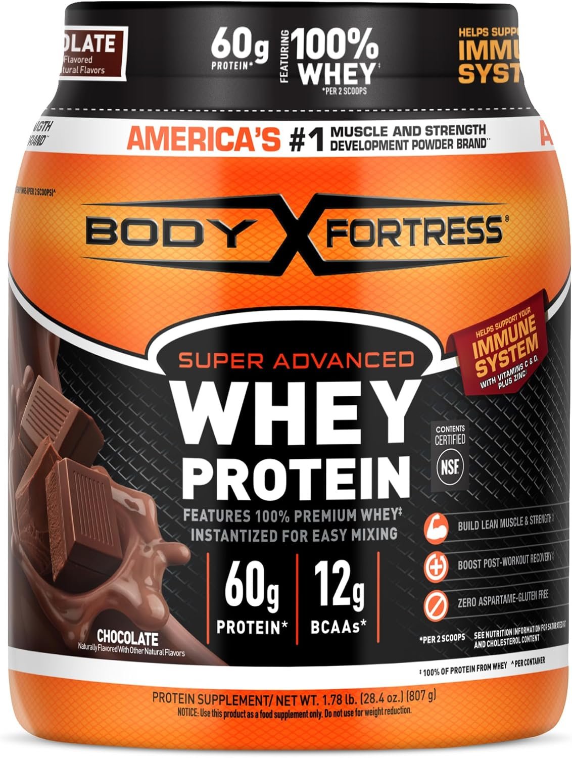 811Z-NuSnQL._AC_SL1500_ Body Fortress Super Advanced Whey Protein, Chocolate, 1.78 lbs - Image 1