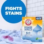 ARM & HAMMER 5-in-1 Power Sheets Laundry Detergent, Spring Rain, 50 Count - Image 3