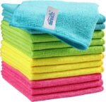 HOMEXCEL 12PK Microfiber Cleaning Cloth, Cleaning Rag for Home, 11.5x11.5in