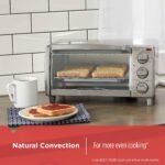BLACK+DECKER 4-Slice Toaster Oven, TO1745SSG, Even Toast, 4 Cooking Functions Bake, Broil, Toast and Keep Warm, Removable Crumb Tray, Timer - Image 3
