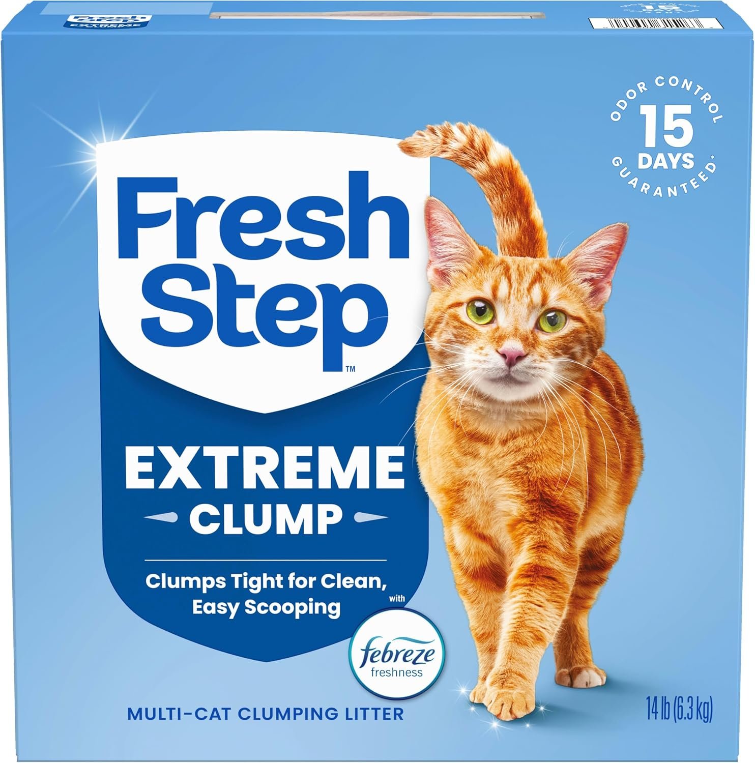 8142bTXCxL._AC_SL1500_ Fresh Step Extreme Clump Multi Cat Clumping Cat Litter, 14 lb. - Image 1