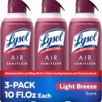 Lysol Air Sanitizer Spray, Air Freshener Alternative, Light Breeze 3-Pk