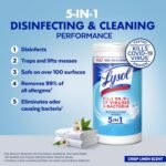 Lysol Disinfecting Wipes, Multi-Surface Cleaner, Crisp Linen, 80 ct. - Image 4