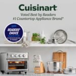 Cuisinart Air Fryer Toaster Oven, 1800W, 8-in-1 with Air Fry, Convection, Broil & Warm, 0.6 Cubic Feet, 60-Minute Timer, TOA-70NAS, Stainless Steel - Image 2