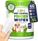 Dog Dental Wipes for Teeth Cleaning, Finger Toothbrush Wipes for Dogs Cats,Dog Teeth Cleaning Wipes Reduce Bad Breath & Plaque Tartar, No-Rinse Daily Oral Care,Dog Toothbrush & Toothpaste Alternatives