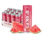 GORGIE Watermelon Splash Sugar Free Energy Drink, Green Tea, 12 Pack