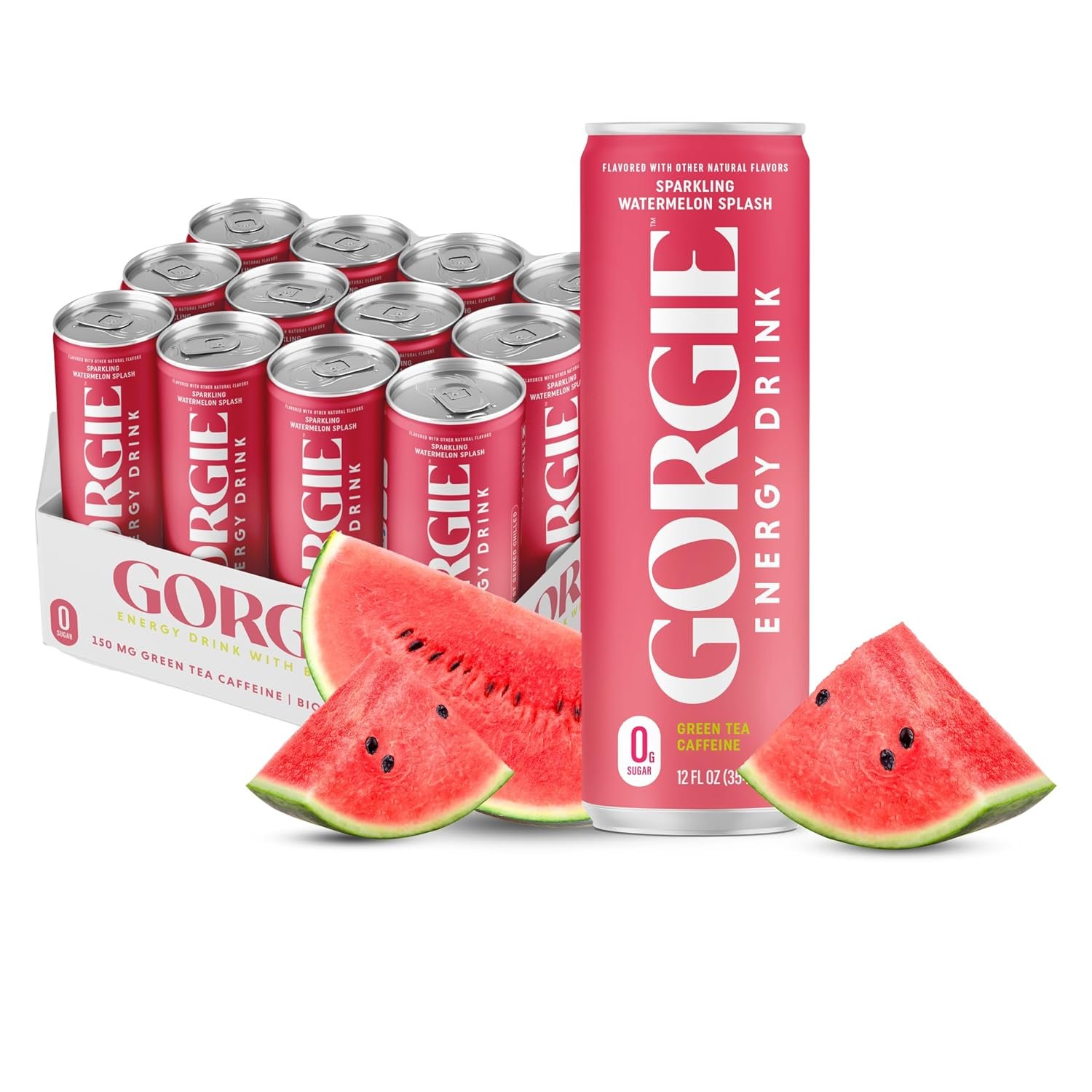 816q5qTVt5L._SL1500_ GORGIE Watermelon Splash Sugar Free Energy Drink, Green Tea, 12 Pack - Image 1