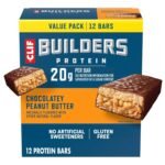 CLIF BUILDERS Protein Bars, Chocolatey Peanut Butter, Gluten Free, 12 ct