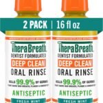 TheraBreath Deep Clean Mouthwash, Fresh Mint Flavor, 16 fl oz, 2-Pack