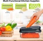 Yusshn Vegetable Chopper, 12-in-1 Food Veggie Chopper Cutter with Container - Image 4