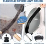 PetOde 2Pcs Dryer Vent Cleaner Kit Universal Vacuum Hose Attachment & Brush - Image 5