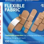 BAND-AID Brand Flexible Fabric Adhesive Bandages, Assorted Sizes, 100 Count