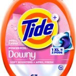 Tide Power PODs + Downy Laundry Detergent Pods, 63 Count, Soft Boosters + April Fresh