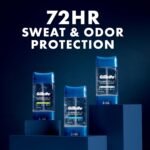Gillette Antiperspirant and Deodorant for Men, 72hr Instant Sweat & Odor Protection, Long Lasting Freshness & Protection, Anti-White Mark Technology, Clear Gel, Cool Wave Scent, 3.8 oz - Image 4