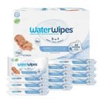 WaterWipes Sensitive+ Newborn & Baby Wipes, 3-In-1 Cleans, Cares, Protects, 99.9% Water, Unscented & Hypoallergenic, 720 Count (12 Packs)