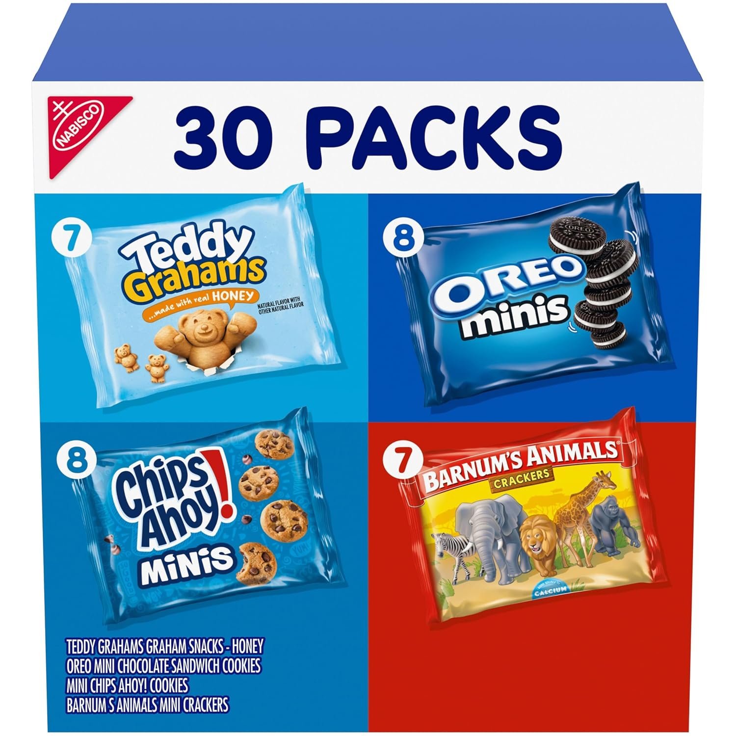81FgZfcAd4L._SL1500_ Nabisco Team Favorites Snacks Variety Pack, 4 Flavors, 30 Snack Packs - Image 1