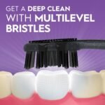 Oral-B 3D White Charcoal Toothbrush, 2 Count Soft Manual tootbrush Pack, Whitens Teeth, removes Plaque and Stains, Tongue Scraper Tooth Brush - Image 4