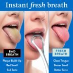 Mouthology Tongue Scraper for Adults (2 Pack), Reduce Bad Breath, Metal Tongue Scraper, Tongue Cleaner, Tongue Scraper, Stainless Steel Tongue Scraper, Tongue Cleaner for Adults, Tongue Scrubber - Image 3