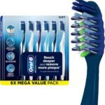 Oral-B Pro Clean Cross Action Toothbrushes, Deep Plaque Removal, 6 Count