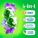 Gain Flings Liquid Washing Detergent Pacs with Odor Defense + Color Guard, Moonlight Breeze Scent, 4-In-1 Liquid Laundry Detergent Pods, Clean & Fresh, 60 Count (Packaging May Vary) - Image 3