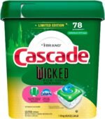 Cascade "Wicked: For Good" Limited Edition Complete Dishwasher Pods, Dishwasher Detergent, Dish Detergent Soap, Emerald City, 78 ct