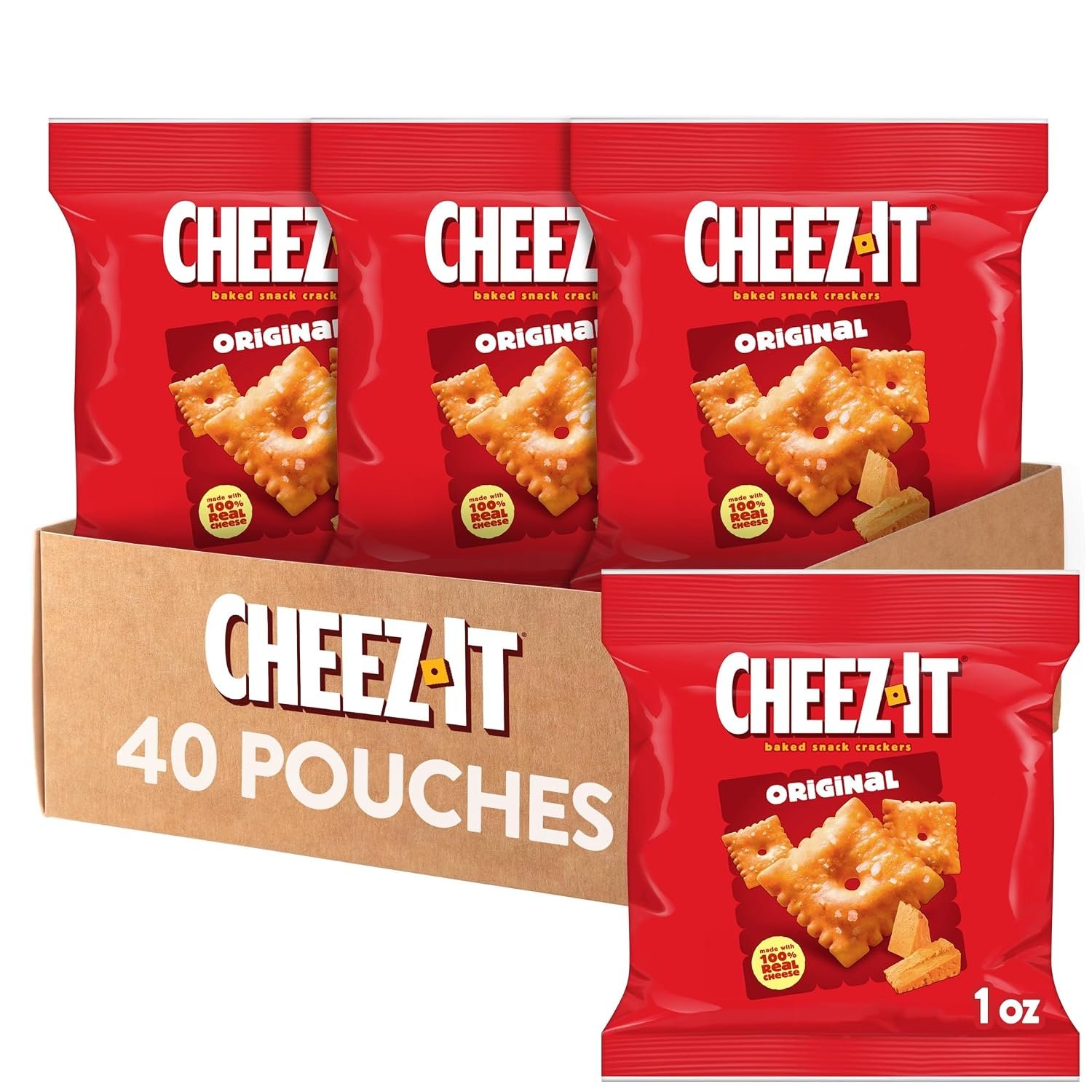 81Kf4vf4FeL._SL1500_ Cheez-It Cheese Crackers, Baked Snack Crackers, Lunch Snacks, Original (40 Packs) - Image 1