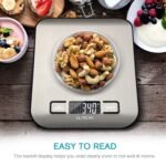 Ultrean Food Scale, Digital Kitchen Scale with LCD Display, Weight Grams and Ounces for Baking Cooking and Meal Prep, 6 Units with Tare Function, 304 Stainless Steel, 11lb (Batteries Included) - Image 4