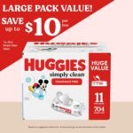Huggies Simply Clean Baby Wipes, Unscented, 11 Packs, 704 Wipes - Image 2