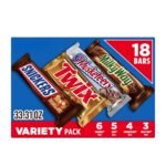 SNICKERS, TWIX, 3 MUSKETEERS, MILKY WAY Full Size Back to School Chocolate Bar Variety Pack, 18 ct Bulk Candy Box
