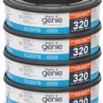 Diaper Genie Essentials Round Refill 4-Pack | Holds Up to 1280 Newborn Diapers | Features Unscented Continuous Film | Compatible with Diaper Genie Complete and Expressions Pails