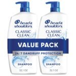Head & Shoulders Classic Clean Anti-Dandruff Shampoo Twin Pack, 32.1 fl oz Each, 72-Hour Dandruff Protection, Safe for Everyday Use on All Hair Types