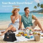Lifewit Medium Lunch Bag, Insulated Lunch Box, Soft Cooler Cooling Tote for Adult Men Women, Black 12-Can (9L) - Image 2