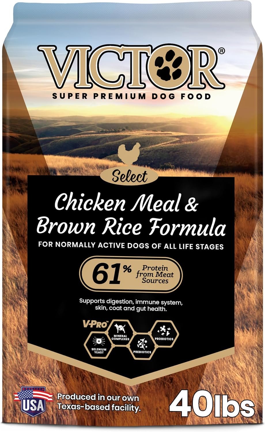 81Nu2li1wbL._AC_SL1500_ VICTOR Chicken Meal & Brown Rice Formula Dry Dog Food, 40 lb - Image 1