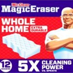 Mr. Clean Magic Eraser, All Purpose Cleaner, Cleaning Scrubber, Wall, Sneaker, Kitchen, Bathroom, Shower Cleaning Supplies, Melamine Pads, Whole Home Extra Durable, 12ct